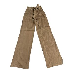 Alice + Olivia Tan Wide-Leg Pants with Tie Waist size 26